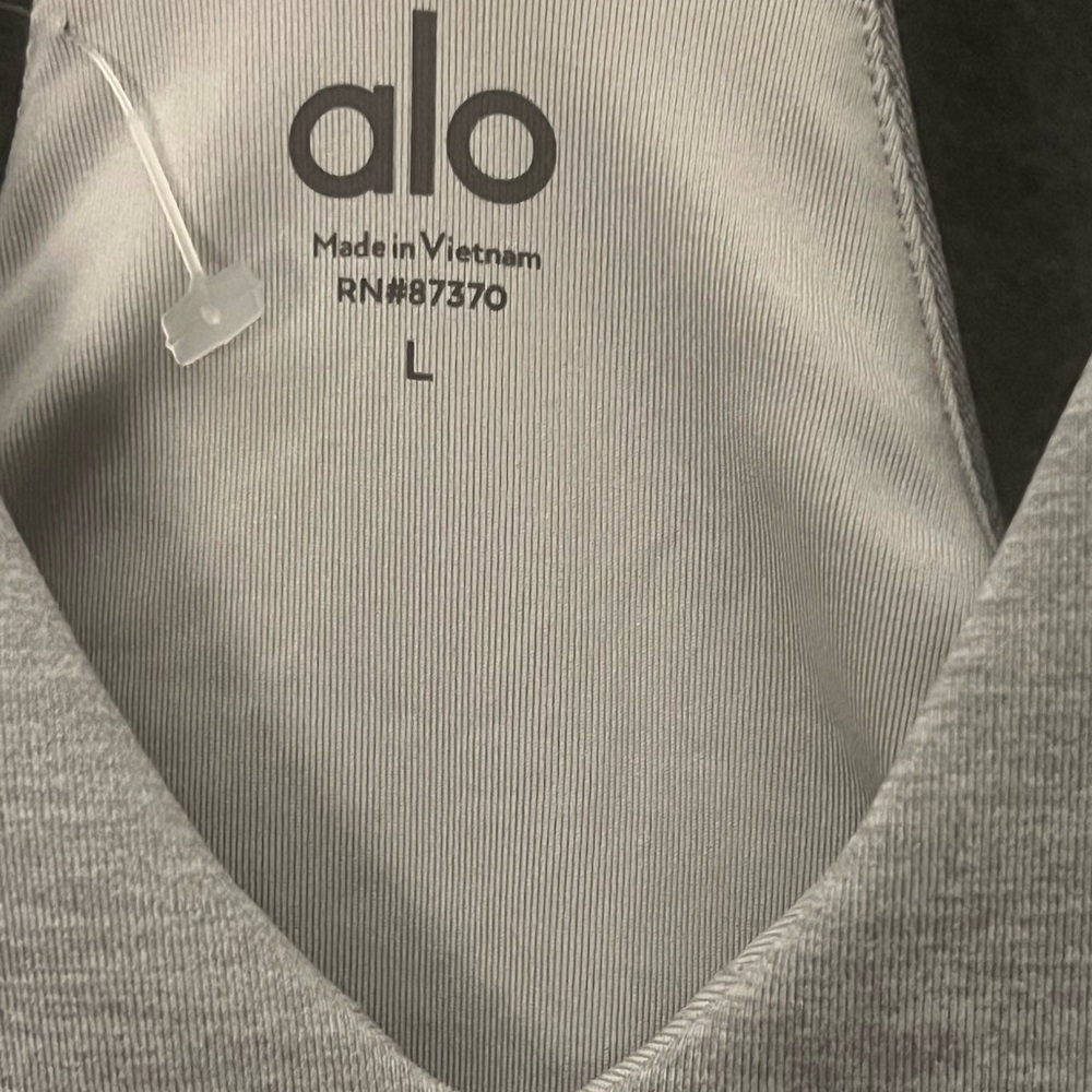 ALO Yoga Light Gray V-Neck Athletic Dress/Romper with shorts underneath. - Picture 2 of 10